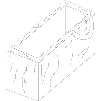 Květináč Květináč I. Ferobet Dřevěný program, 45 x 45 x 80 cm, Staré dřevo