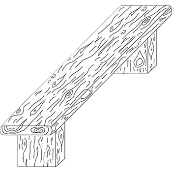 Zahradní lavice Lavice fošna Ferobet Dřevěný program, 100x 40 x 43 cm, Staré dřevo