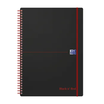 Zápisník Oxford, Zápisník Black n´ Red Movebook, 70 listů, linkovaný, černá Velikost: A4