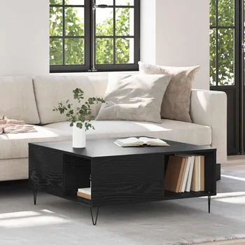 Konferenční stolek vidaXL Konferenční stolek Černý dub 80 x 80 x 36,5 cm kompozitní dřevo [881668]