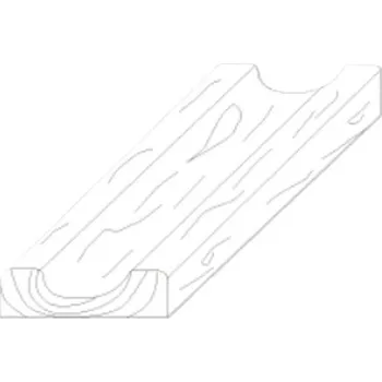 Zahradní dekorace Žlab Ferobet Dřevěný program, natur reliéfní, 80 x 24 x 8 cm, Staré dřevo