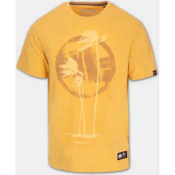 Pánské tričko PitBull West Coast Triko PALMS - žluté L