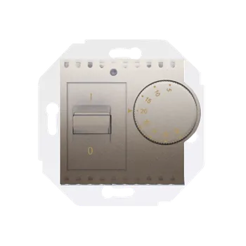 Elektrická zásuvka Termostat s vnitřním senzorem (přístroj s krytem), Simon 54, barva zlatá metalizovaná