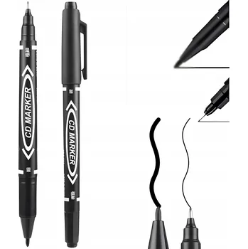 POPISOVAČ LINER JENÝM HROTEM, ČERNO- FIX VODĚODOLNÝ, OBOUSTRANNÝ, CD POPISOVAČ