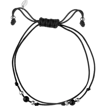 Náramek Náramek se stříbrnými prvky, broušeným sklem - kuličky - AP541-3831