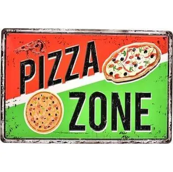 Plechová cedule Cedule Pizza Zone
