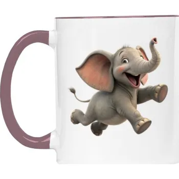 Pánské tričko Hrnek malý barevný s potiskem Veselý slon