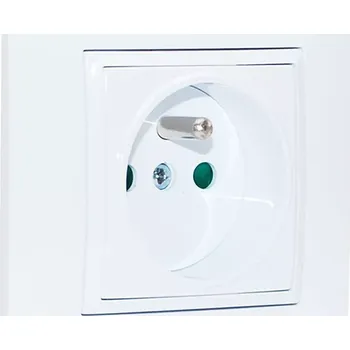 Elektrická zásuvka Zásuvka v rámečku pod omítku, 1x 250V/16A v bílé barvě
