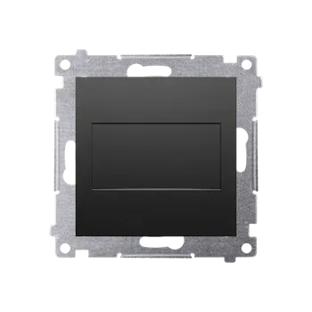 Elektrická zásuvka Kryt zaslepovací s kovovým třmenem (přístroj s krytem), Simon 54, barva černá matná metalizovaná