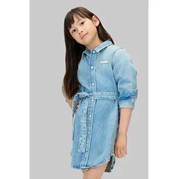 Dámské oblečení Dětské riflové šaty Calvin Klein Jeans IG0IG03011.9BYA modrá 55X, vel. 164