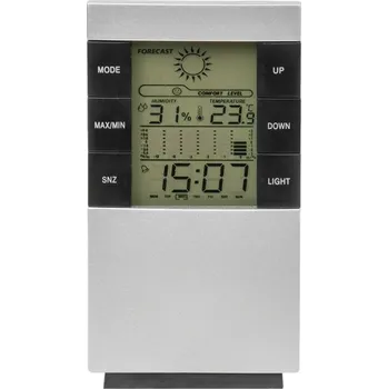 Hrábě Vnitřní 6funkční meteorologická stanice Bradas WHITE LINE