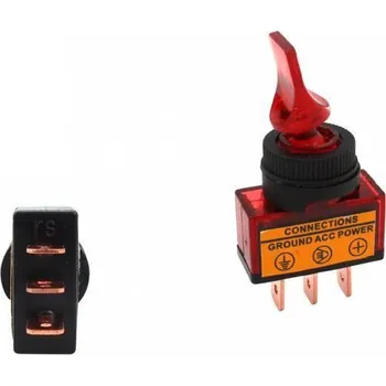 vypínač Páčkový vypínač Led červený