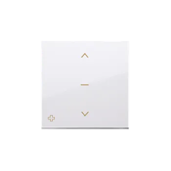 Elektrická zásuvka Kryt pro žaluziový ovladač třípólový, řazení 1-0-2, Simon 54, barva bílá antibakteriální