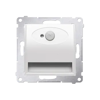 Elektrická zásuvka LED osvětlení s pohybovým senzorem (přístroj s krytem), 14 V / 0,78 W, barva světla studená bílá (5900 °K), Simon 54, barva bílá