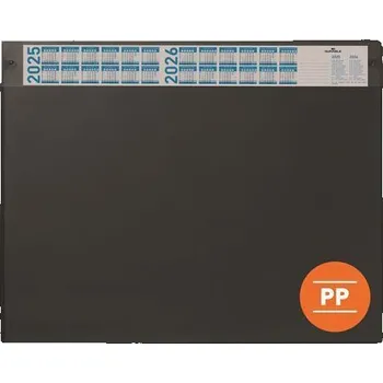 Stolní podložka Podložka na stůl, černá, 65 x 48 cm, s ročním kalendářem, s transparentní vrchní fólií, DURABLE 7225