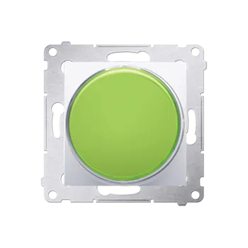 Elektrická zásuvka Signalizátor světelný LED (přístroj s krytem), zelené světlo, Simon 54, barva bílá