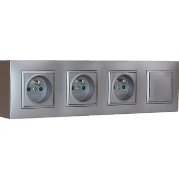 Elektrická zásuvka Ospel SA ARIA šedá