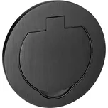 Hermeticky uzavíratelná kulatá zásuvka 1x 230V, krytí IP55, barva černá