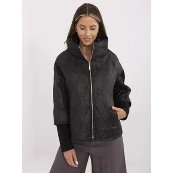 Černá dámská přechodová bunda s prošíváním