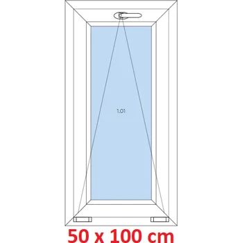Okno Soft Plastové okno 50x100 cm, sklopné