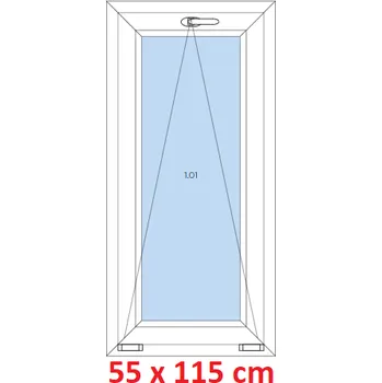 Okno Soft Plastové okno 55x115 cm, sklopné