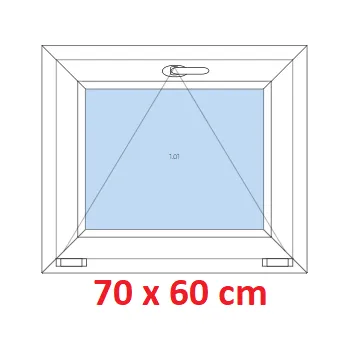 Okno Soft Plastové okno 70x60 cm, sklopné