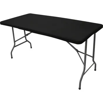 ubrus Polyesterový obdélníkový elastický univerzální ubrus 76 x 183 cm Ochranný potah na stůl Pružný povlak pro venkovní i vnitřní použití černá