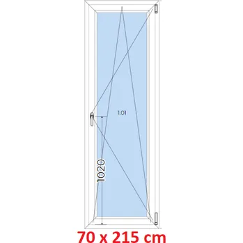 Okno Soft Plastové okno 70x215 cm, otevíravé a sklopné