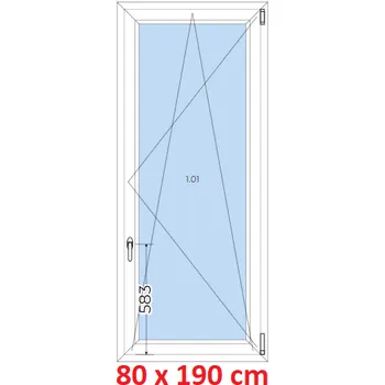 Okno Soft Plastové okno 80x190 cm, otevíravé a sklopné