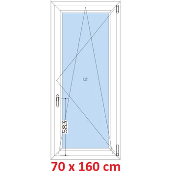 Okno Soft Plastové okno 70x160 cm, otevíravé a sklopné