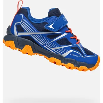 Dětská móda Modré chlapecké tenisky Geox Magnetar ABX - Kluci GEOX modrá | oranžová 3417419