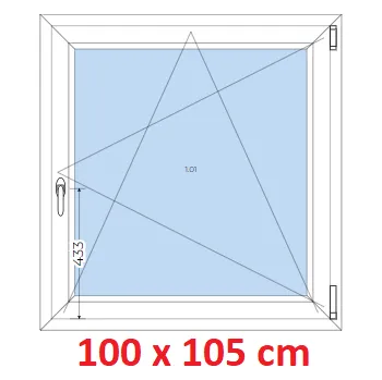 Okno Soft Plastové okno 100x105 cm, otevíravé a sklopné