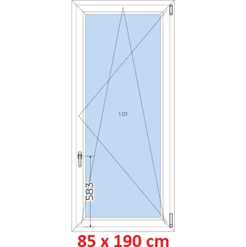 Okno Soft Plastové okno 85x190 cm, otevíravé a sklopné