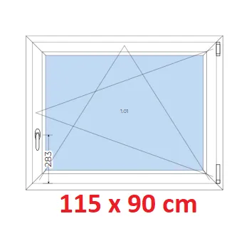 Okno Soft Plastové okno 115x90 cm, otevíravé a sklopné
