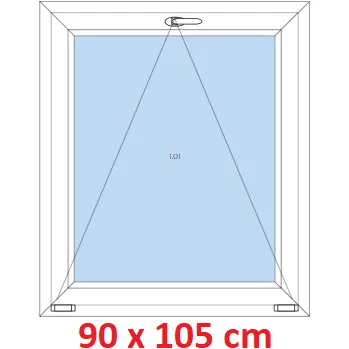 Okno Soft Plastové okno 90x105 cm, sklopné