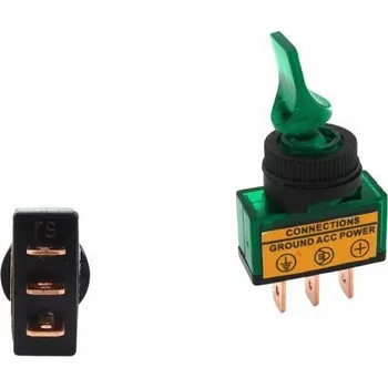 vypínač Páčkový vypínač Led zelený