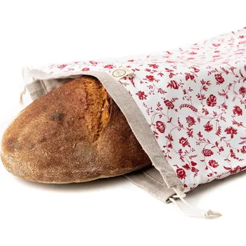 Sáček na potraviny CHLEBOVKA - PYTLÍK NA CHLEBA ČERVENÝ CIBULÁK BAGYDESIGN BAGYDESIGN