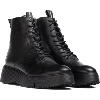 Dámská zimní obuv WONDERS dámské kotníkové boty šněrovacé kožené černé | A-9350 NEGRO Velikost: 40