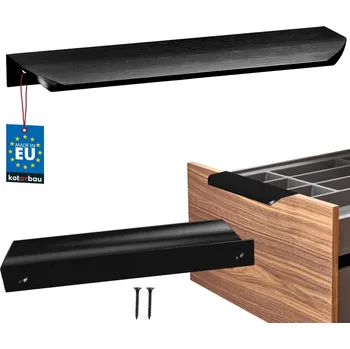 Nábytkové kování Uchyt nábytkový hliníkový černý mat 160/180 mm - 1 ks.