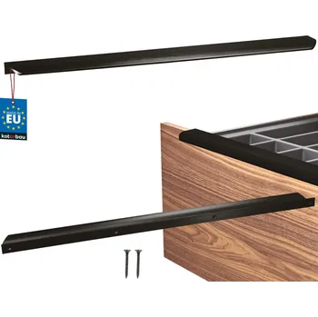 Nábytkové kování Uchyt nábytkový hliníkový černý mat 540/560 mm - 1 ks.