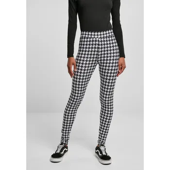 Dámské legíny Dámské měkké legíny AOP blackhoundstooth Urban Classics šedá 2542871
