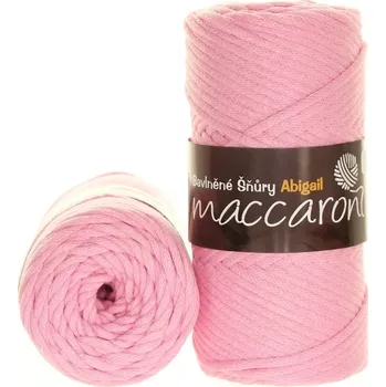 Příze Maccaroni Abigail 3 mm světle růžová (Špagátová příze Abigail 3 mm světle růžová)