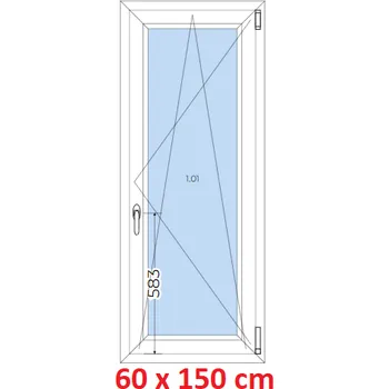 Okno Soft Plastové okno 60x150 cm, otevíravé a sklopné