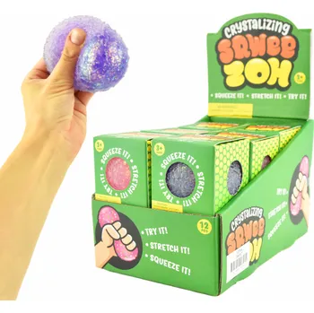 Hračka pro nejmenší Robetoy Míček mačkací s krystalky - antistresový