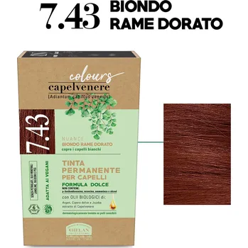 Barva na vlasy Helan Přírodní barva na vlasy 125ml Barva: Zlatá měděná blond 7.43