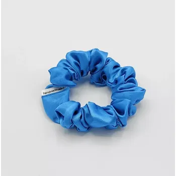 Saténová Scrunchie gumička tyrkysová S