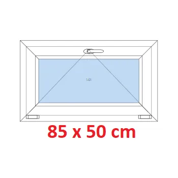 Okno Soft Plastové okno 85x50 cm, sklopné