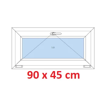 Okno Soft Plastové okno 90x45 cm, sklopné