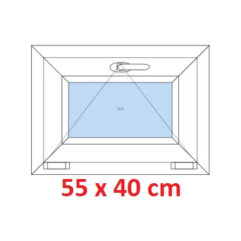 Okno Soft Plastové okno 55x40 cm, sklopné