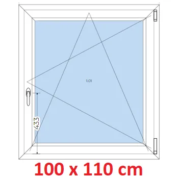 Okno Soft Plastové okno 100x110 cm, otevíravé a sklopné